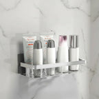 Adhesive Bathroom Shelf | Stainless Steel & Drill-Free | Self-Adhesive | Mountra