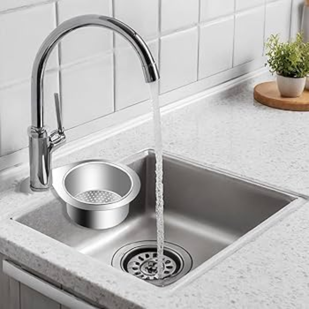 Stainless Steel Sink Strainer | Swan-Style Drain Filter | SinkStrainer