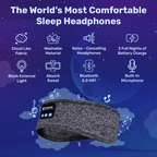 Sleep Headphones Bluetooth Headband | Slim Speakers | Side Sleeper | Dormix