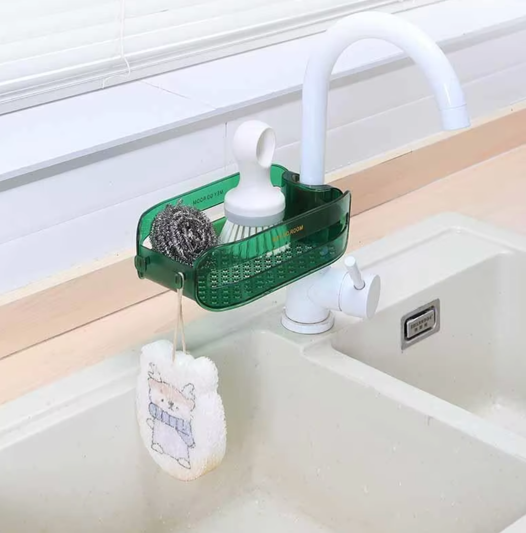 Faucet Organizer | Clamp Mount Without Tools | Slip-Resistant | AquaClip