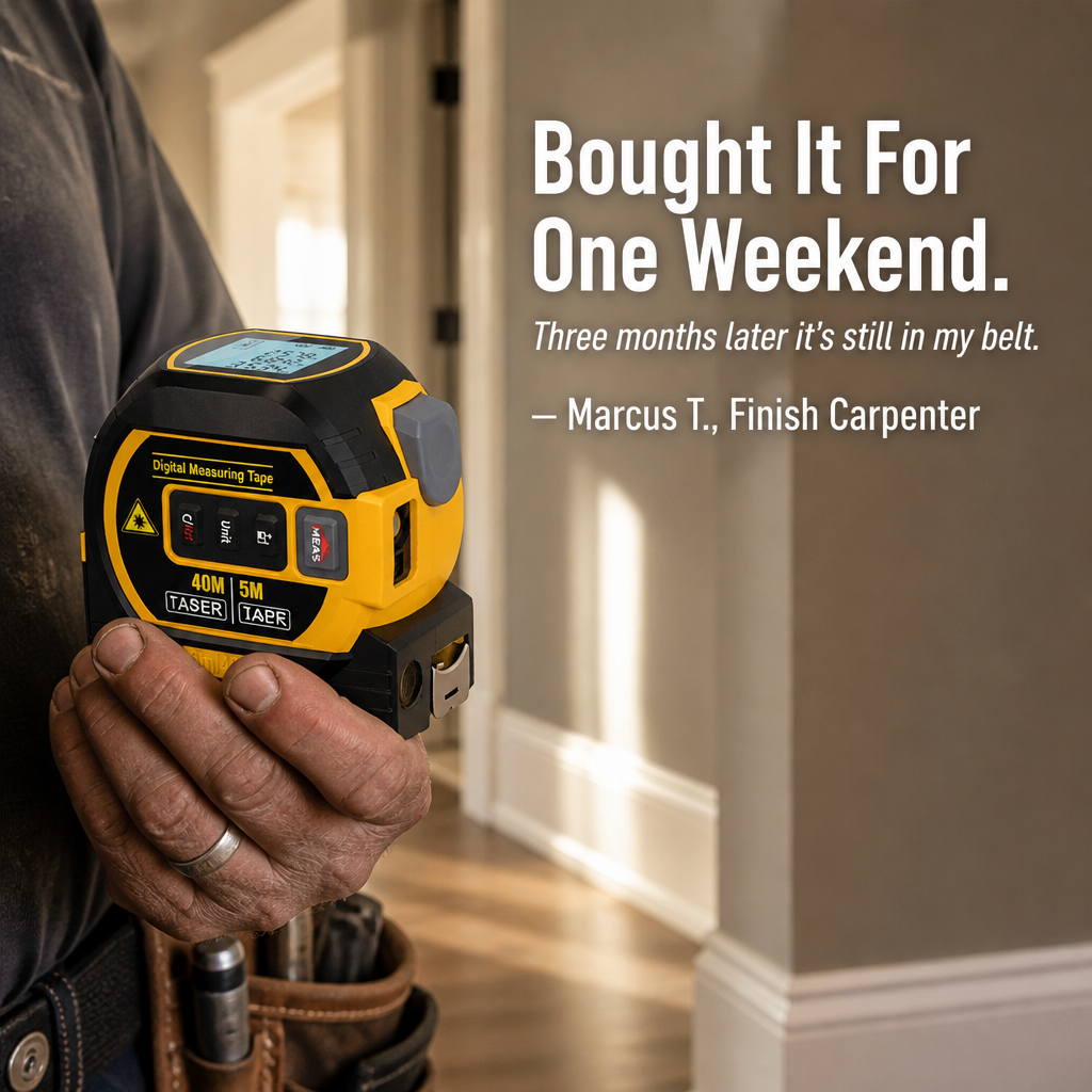MeasureMate™ ProTape — Master Any Measurement Solo and Finish Every Project Flawlessly