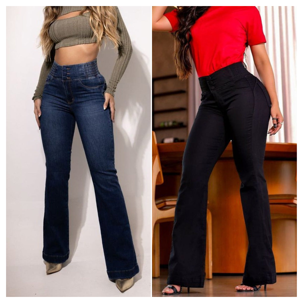 VeloraStretch™ High Waist Flare Jeans — Sculpt Your Curves and Stride with Unstoppable Confidence All Day