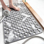 Non-slip Shower Mat PVC with TPE | Suction Cups | Drainage Holes for Water | Gripflow