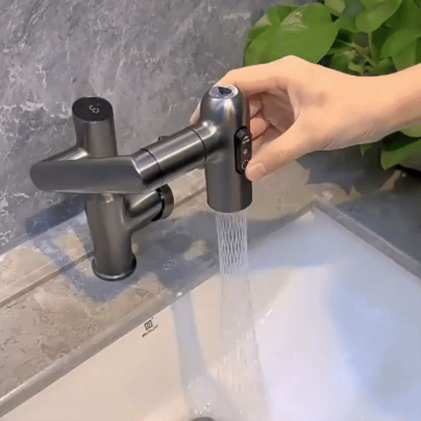 Kitchen Faucet 360° Rotation | Temperature Indicator | Adjustable Height | Aquova