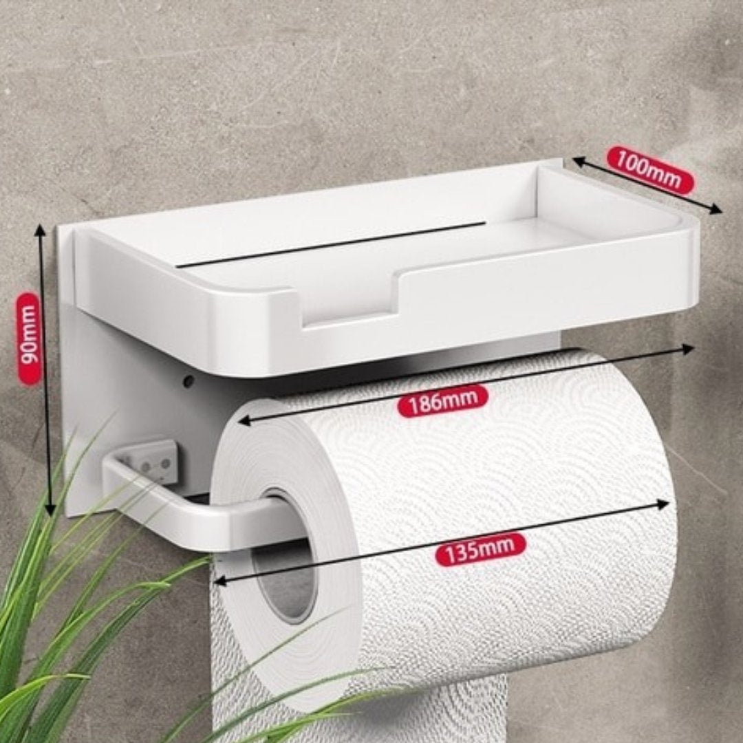 Toilet Paper Holder | Wall-Mounted | Metal Bracket | BathLine