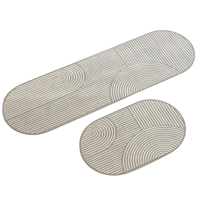 Non-slip Mat | Highly Absorbent | Minimalist Striped Design | Matova