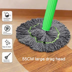 Self-wringing Microfiber Mop Head | Swivel Joint | Hands-Free | CleanPulse