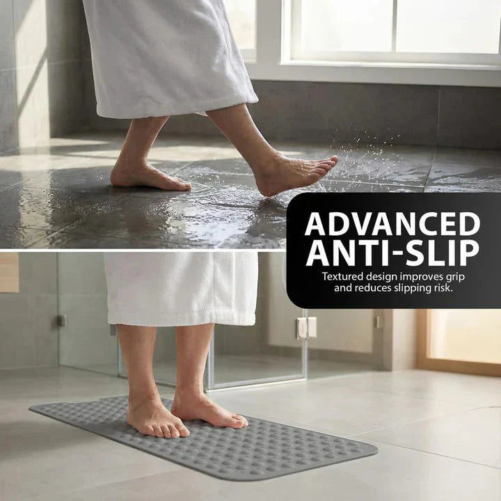 Non-Slip Shower Mat | Gripped Texture | Quick Water Flow | SafeStep
