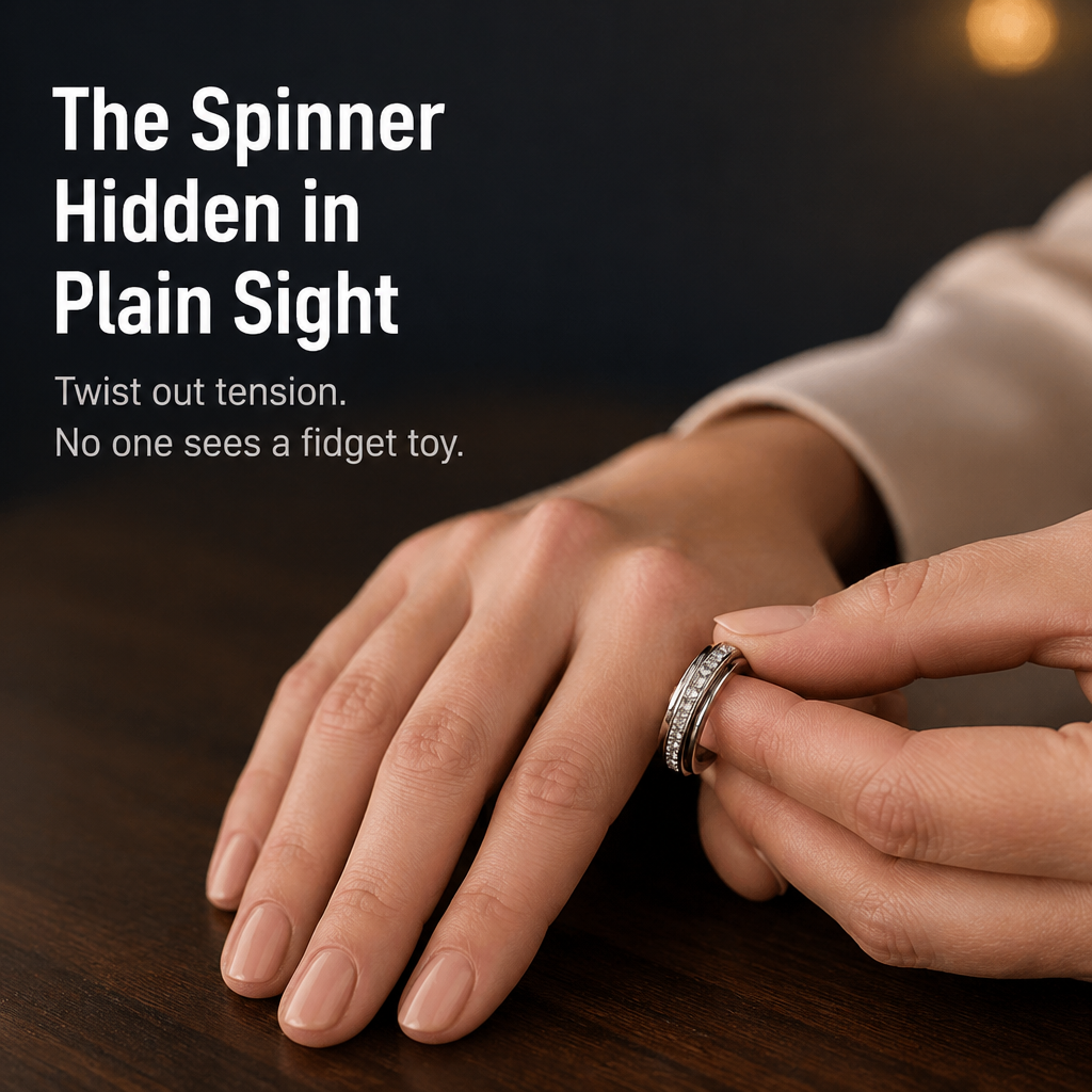 LumeRing™ — Quietly Twist Stress Away with Hidden Sparkling Spinner