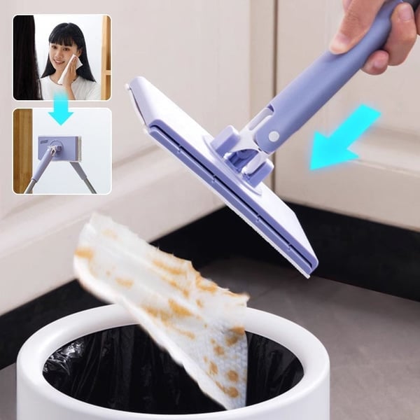 Floor Cleaner | Flat Mop with 360° Rotating Head | Touch-Free Pad Swap | MopMate