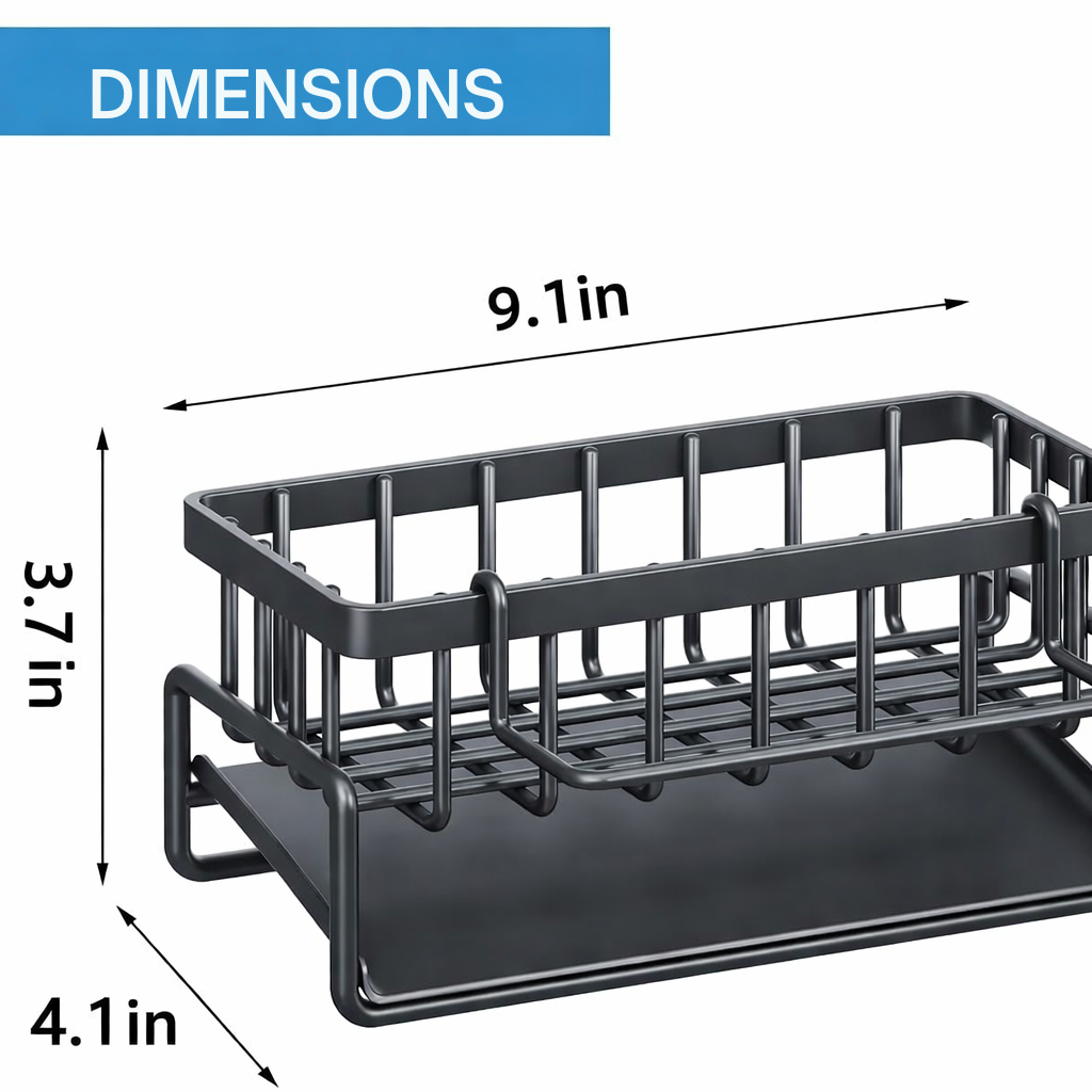 Kitchen Sink Rack | Rust-Resistant | Featuring Towel Holder | AquaRack