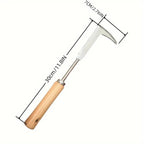 Stainless Steel L-Shape Weeding Hoe | Edge Knife for Pathways & Paving Stones | Wooden Handle | Klingo