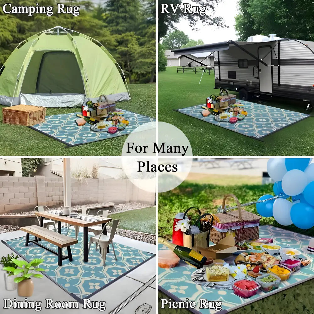 Outdoor Rug | Weather-Resistant | Geometric Design | OutdoorKlar