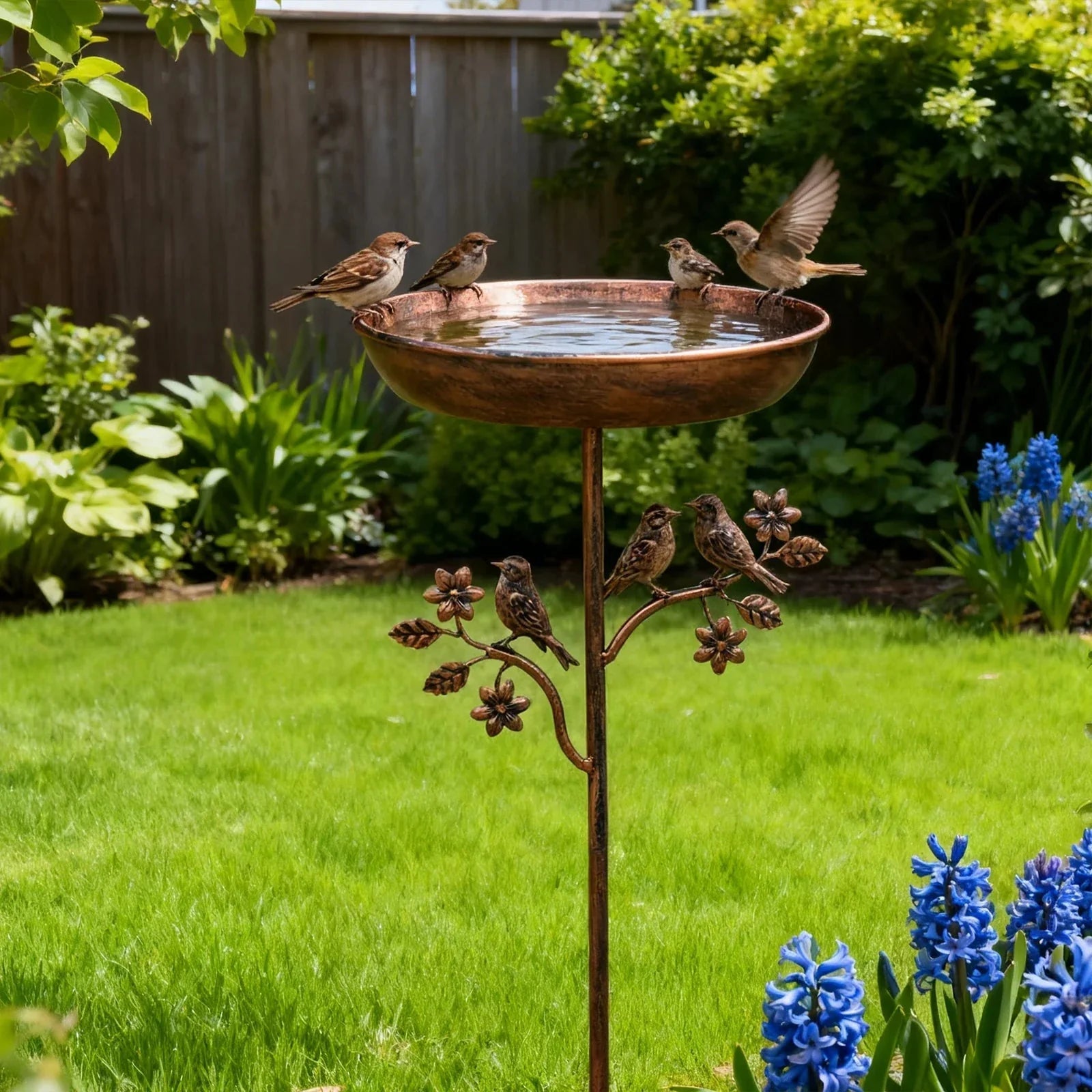 Garden Bird Bath | Ornamental Bowl | Firm Stake | GardenShine