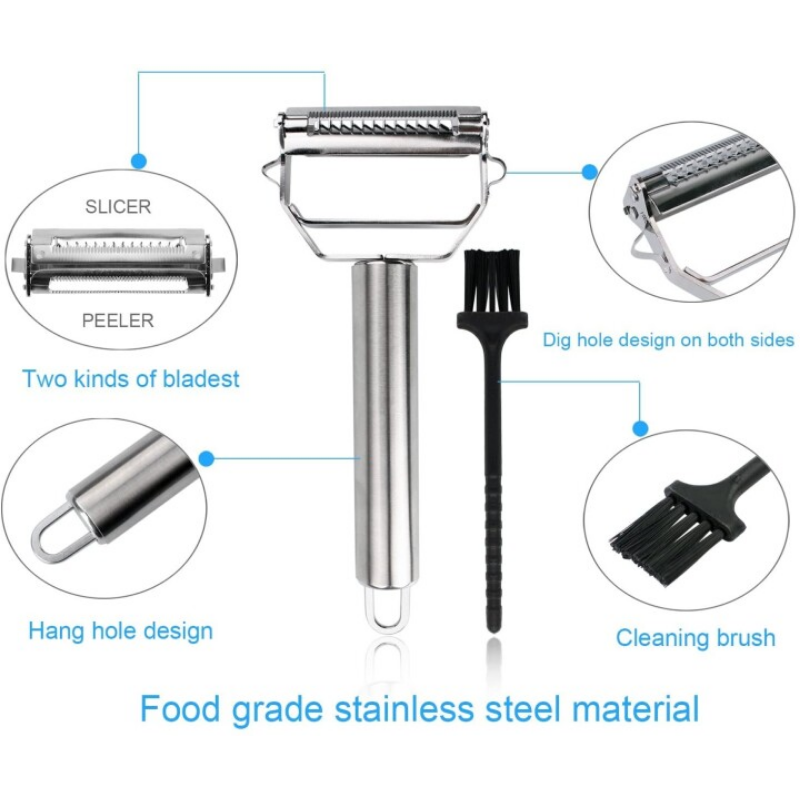 Vegetable Peeler | Dual Blades | Stainless Steel | Kitchen Blade