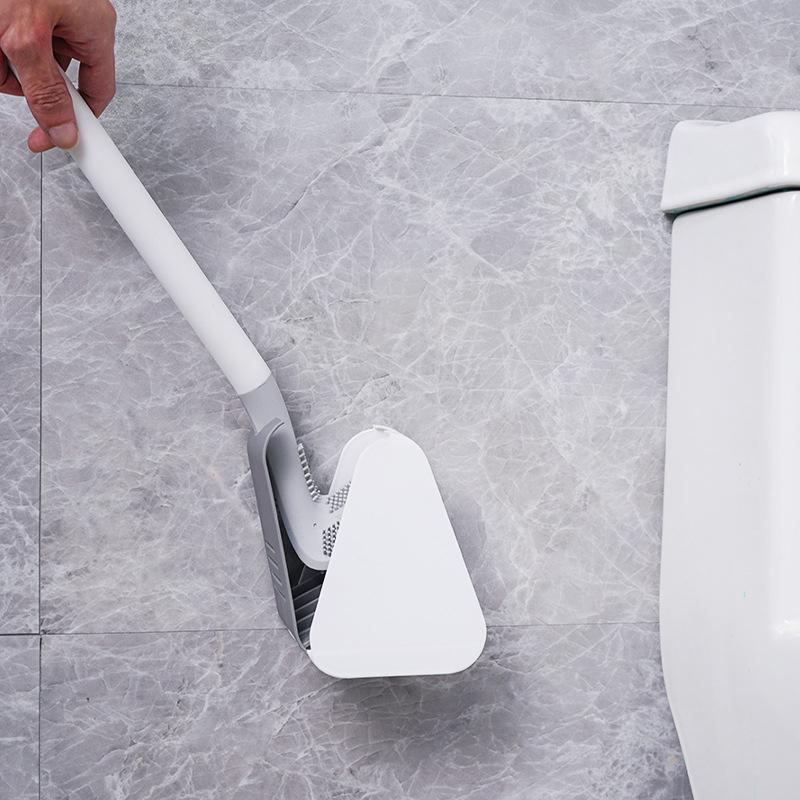 Toilet Brush | Triangle-Shaped Head | Scratchless TPR Scrubbing | Silly