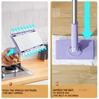 Floor Cleaner | Flat Mop with 360° Rotating Head | Touch-Free Pad Swap | MopMate