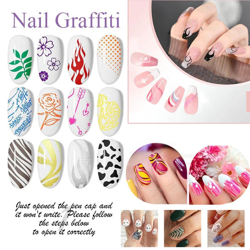 LumaVibe™ Nail Art Pens — Unleash Bold, Show-Stopping Designs That Turn Heads Instantly