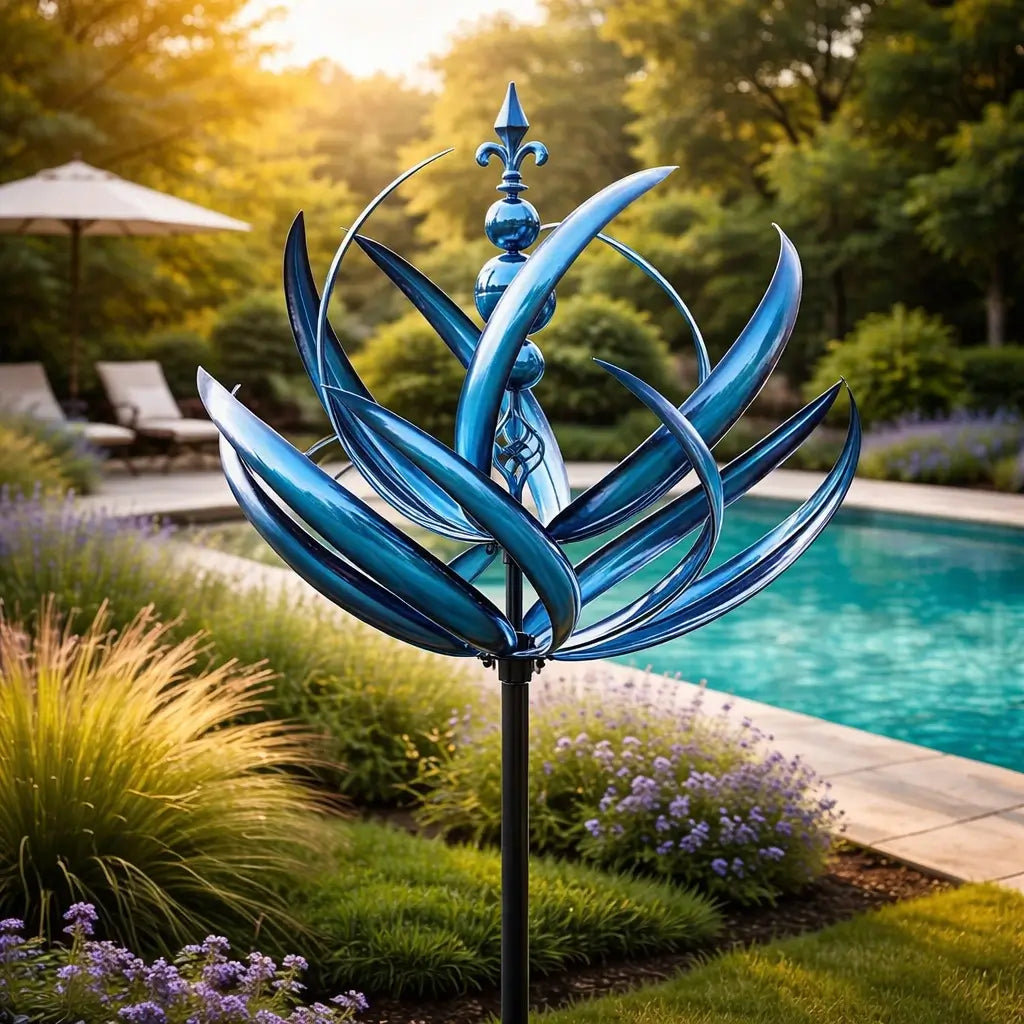 Weather Vane | Lotus-Shaped Metal Wind Spinner | Rustproof | Windbloom