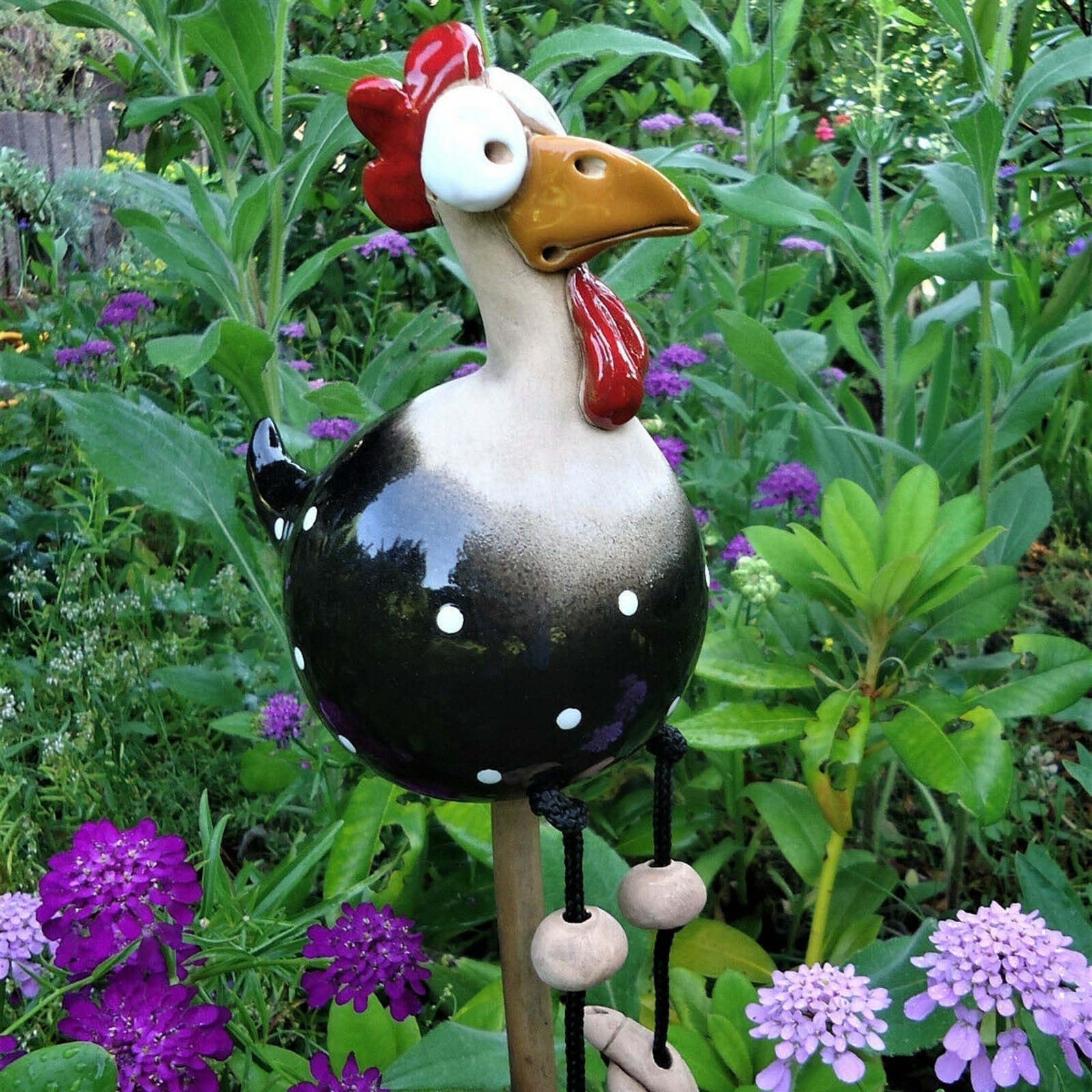 Garden Decoration | Fence Figure Chicken | Weather-Resistant Playful Design | FenceFunky