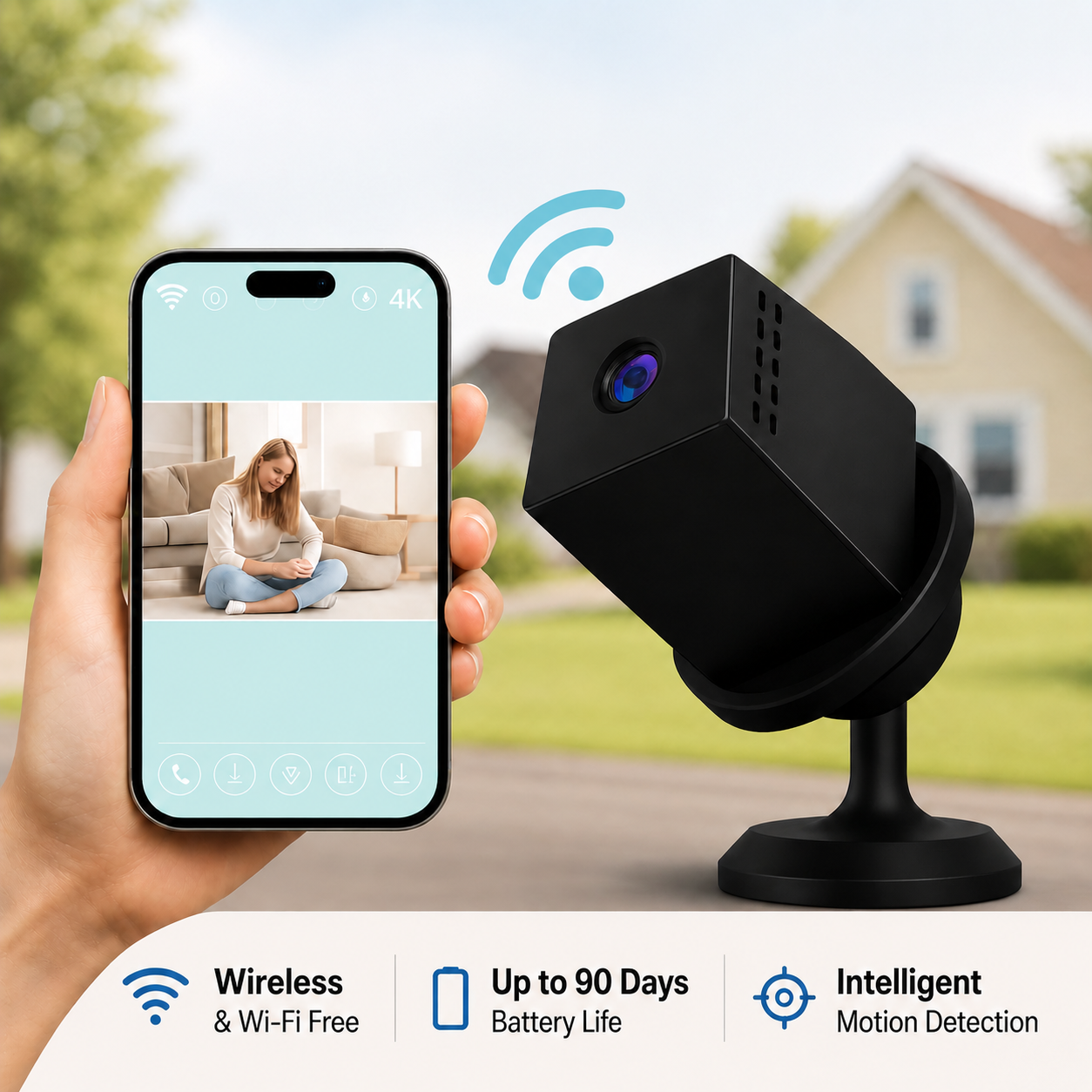 Wireless Security Camera | Battery & Solar Powered | Color Night Vision | Shieldcam