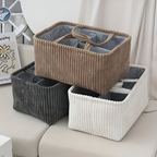 Storage Basket | Open-Top Design | Shape-Holding Fabric Basket | HomeCaddy