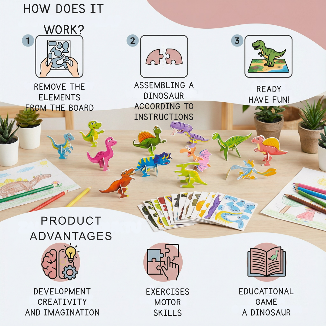 ElevatePop™ 3D Puzzle Set — Spark Brilliant Creativity and Focus with Every Colorful Snap