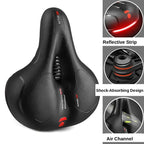 Bicycle Saddle | Dual Suspension & Memory Foam | Ventilation Groove | Veloflex