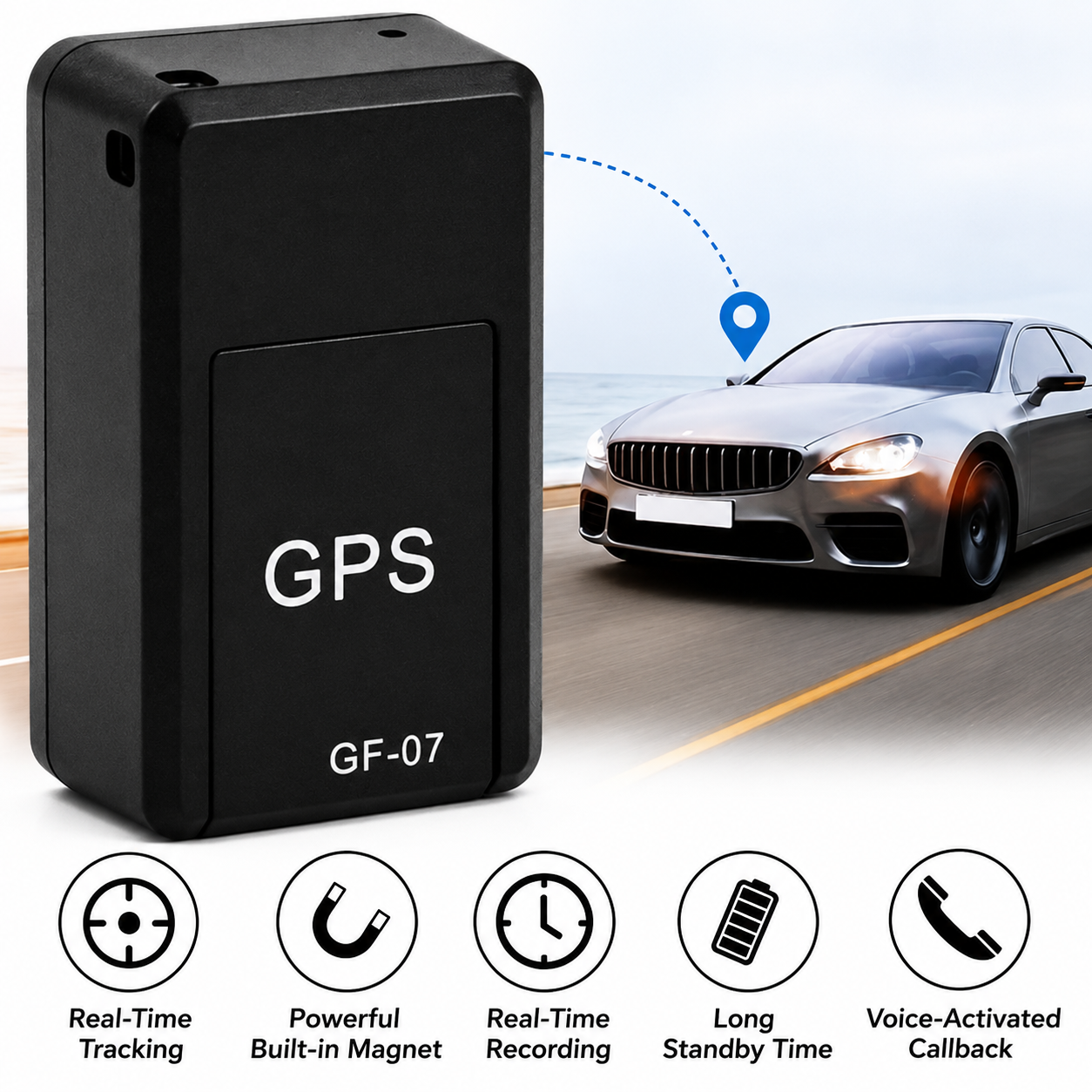 GPS Tracker for Car | Compact GPS Tracker with No Subscription | Locaro