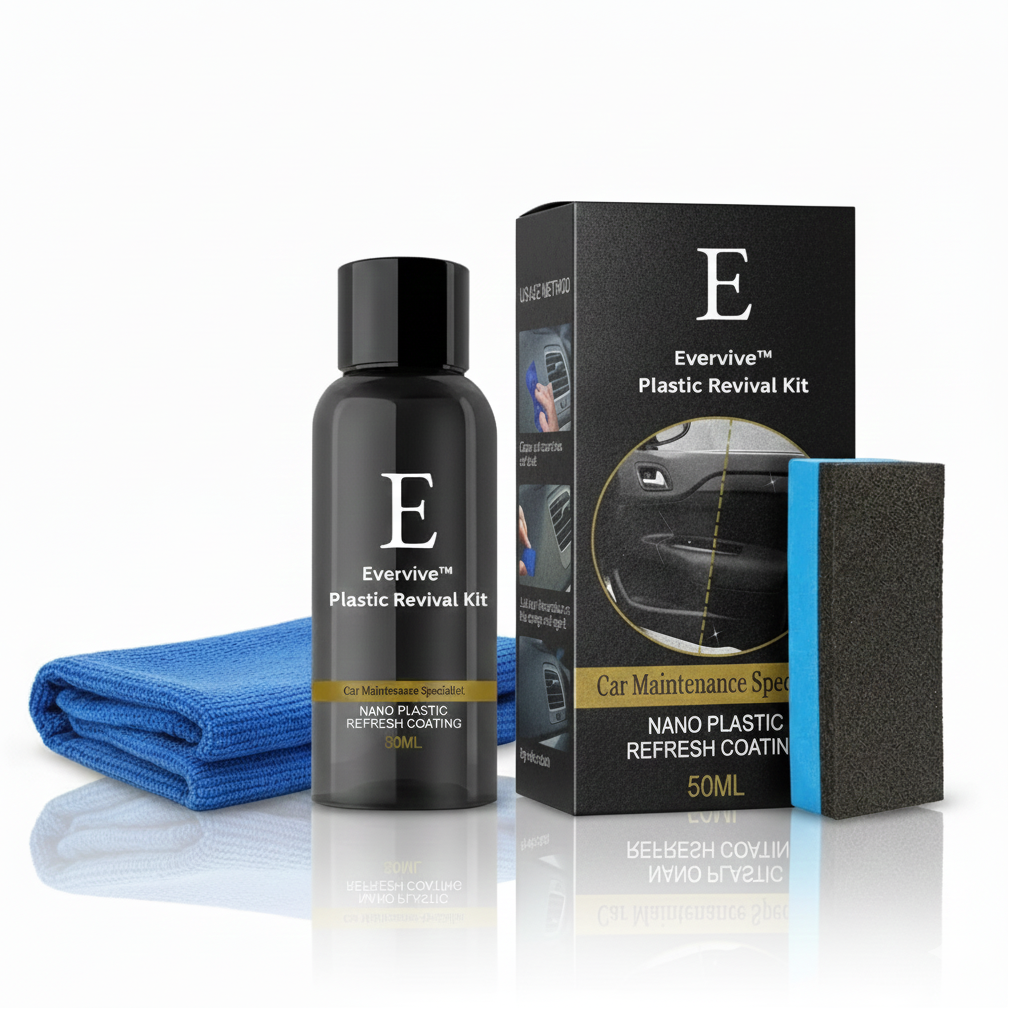 PrismaShine™ Plastic Revival Kit — Bring Faded Plastics Back to Life with Instant, Vivid Shine and Lasting Protection