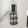 Towel Holder | Wall-Mounted Vertical Storage | Open Wire Basket | TowelStack