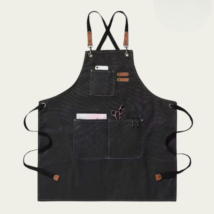 Canvas Work Apron | Crossback Straps | Tool Accessory Pockets | HandHaven