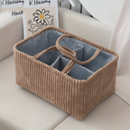 Storage Basket | Open-Top Design | Shape-Holding Fabric Basket | HomeCaddy