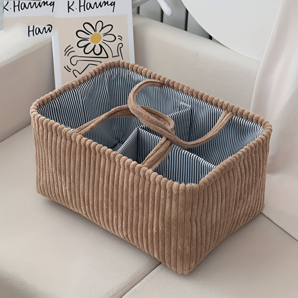 Storage Basket | Open-Top Design | Shape-Holding Fabric Basket | HomeCaddy