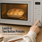 VaporLux™ — Steam Fish, Dumplings & Veggies Straight in Your Microwave