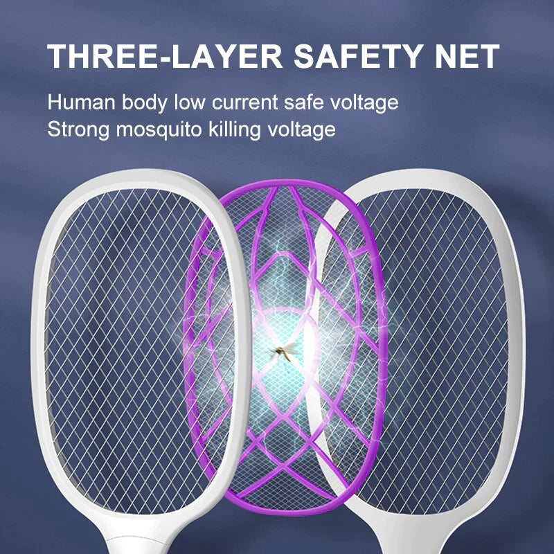 Electric Fly Swatter and UV Zapper Lamp | 3000 V | Rechargeable via USB | BuzzEnd