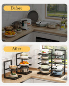 Pot and Pan Rack | Customizable Heights | Space-Saving Cabinet Organizer | PanVault
