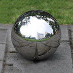 Stainless Steel Mirror Ball Garden Decor | Rust-Resistant | High Shine Outdoor Ornament | Mirrorball