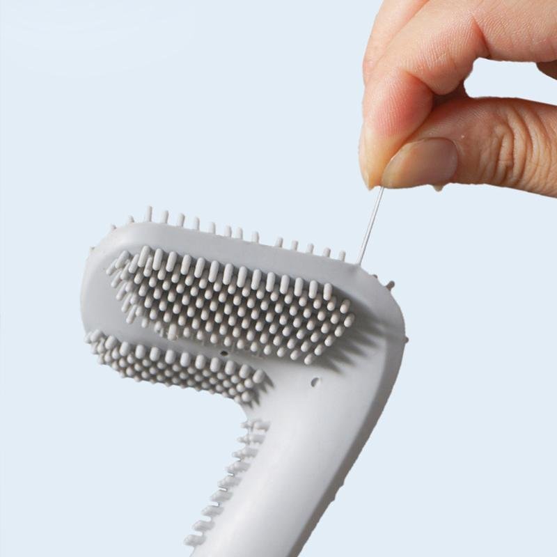Toilet Brush | Triangle-Shaped Head | Scratchless TPR Scrubbing | Silly