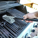 Stainless Steel Grill Grate Scrubbing Brush | Eliminates Burnt Residue | Slip-Resistant Handle | FireScrub