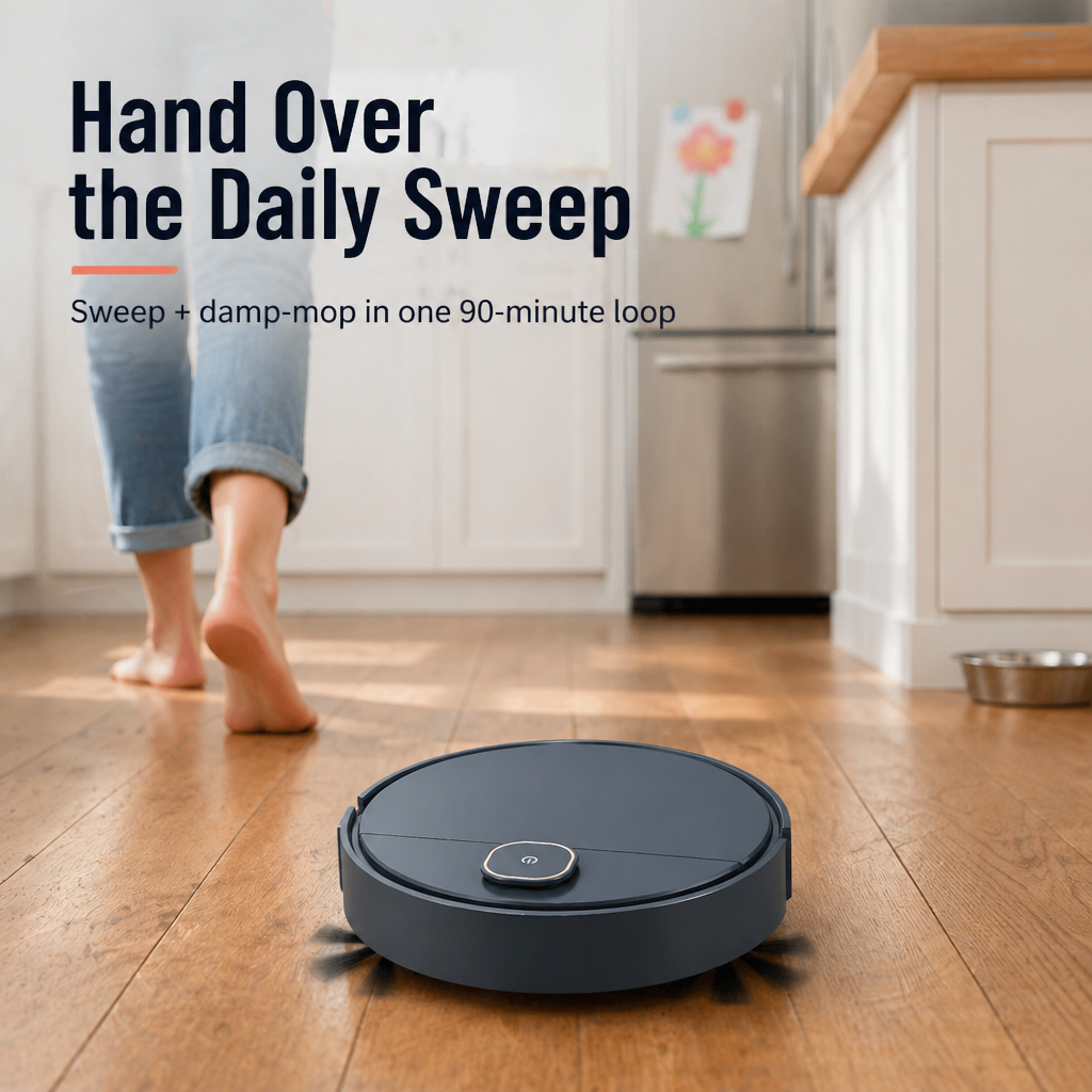 SweepWhiz™ — Effortless Floor Freshness That Frees Your Time Every Day