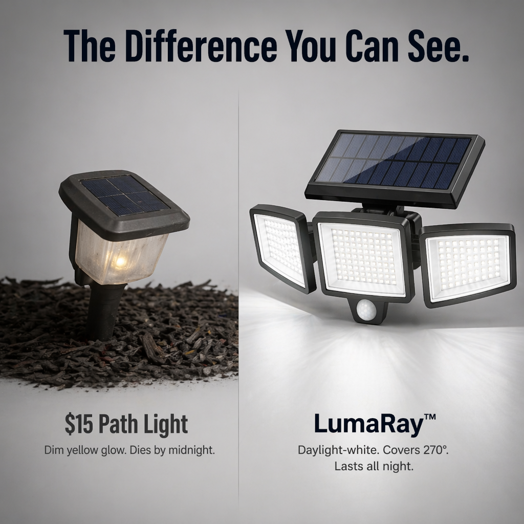 LumaRay™ — Illuminate Every Shadowy Spot With 270° of Motion-Activated Solar Light