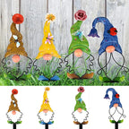 Garden Decoration Metal Garden Gnome | Stake Statues | Weather-Resistant | GnomePeak