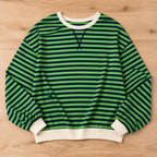 VeroLuxe™ Casual Long Sleeve Round Neck Striped Shirt — Wrap Yourself in Soft Confidence and Effortless Style All Day