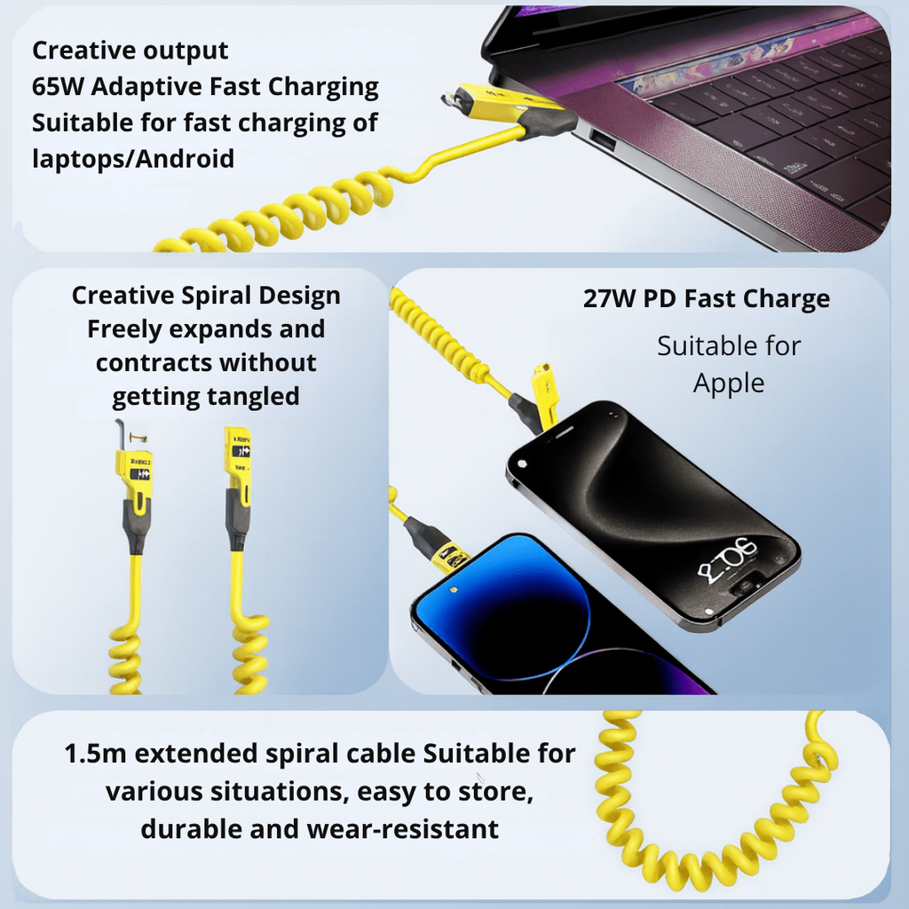 SurgeLine™ FlexCharge — Smash Cable Chaos with Lightning-Fast, Tangle-Free Power