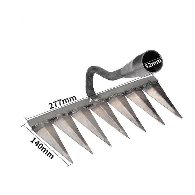 Weed Cutter Made of Iron | Steel Rake | Soil Aeration & Weed Removal | IronTine