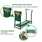 Ergonomic 2-in-1 Garden Knee Stool and Seat for Enhanced Joint Comfort | Foldable | Compact | Kneeworks
