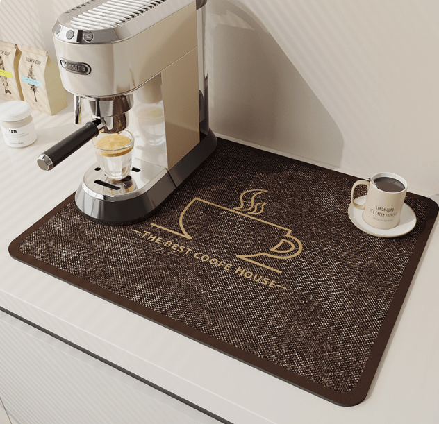 Drip Mat | Diatomite Kitchen Mat Fast-Drying | Maintains Dry Countertop | DishDryer