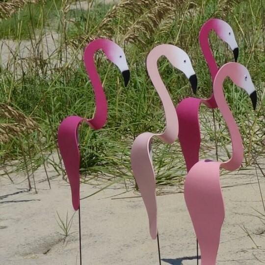 Garden Decor Flamingo Aluminum | Decoration & Wind Vane | Handmade | PinkDrift