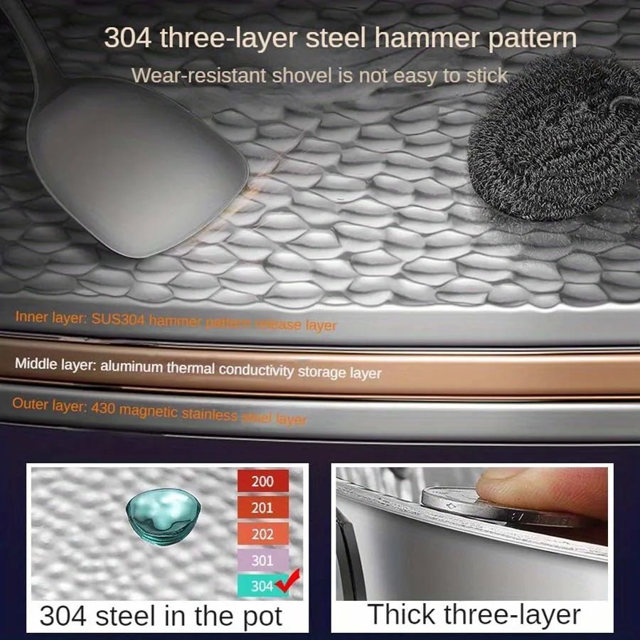 Titanium Wok 30 cm Round Base | Induction | Uncoated & Non-Stick | Forgea